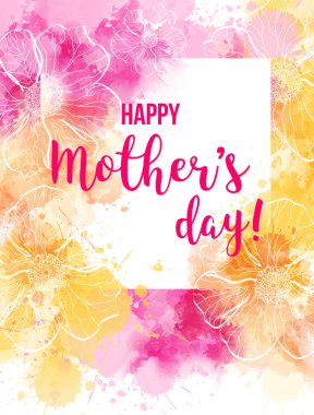 Mother's day greeting card. clipart