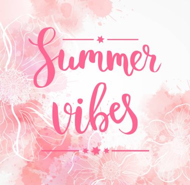 Yaz vibes çiçek arka plan