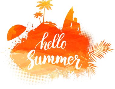 Soyut watercolored seyahat arka plan