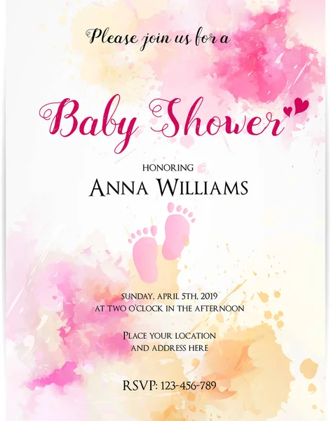 Zaproszenie na baby shower — Wektor stockowy