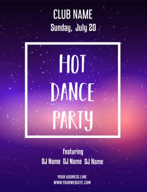 Dans partisi için poster şablonu