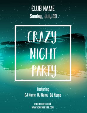 Dans partisi için poster şablonu