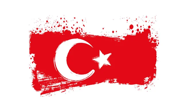 Grunge 土耳其国旗 — 图库矢量图片