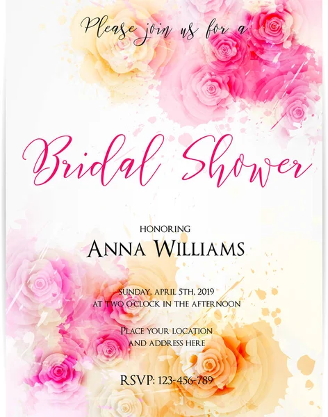 Bridal shower invitation — Stockvector