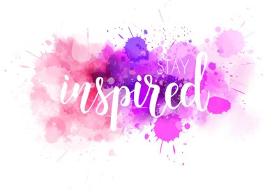 Watercolored arka plan üzerinde yazı