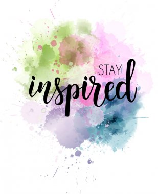 Watercolored arka plan üzerinde yazı