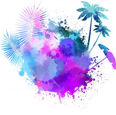 Yaz watercolored arka plan