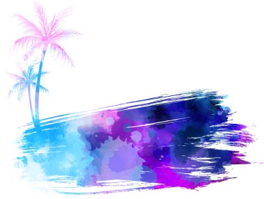 Soyut suluboya pankartı