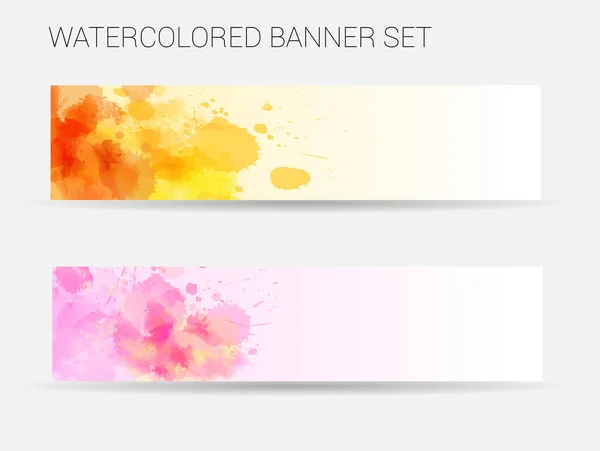 Watercolored banner template — Stock Vector