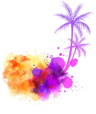 Yaz watercolored arka plan