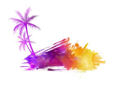 Yaz watercolored arka plan