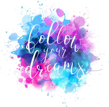 El yazısı hat ile suluboya arka plan