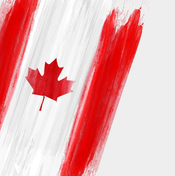 Grunge Canada vlag achtergrond — Stockvector