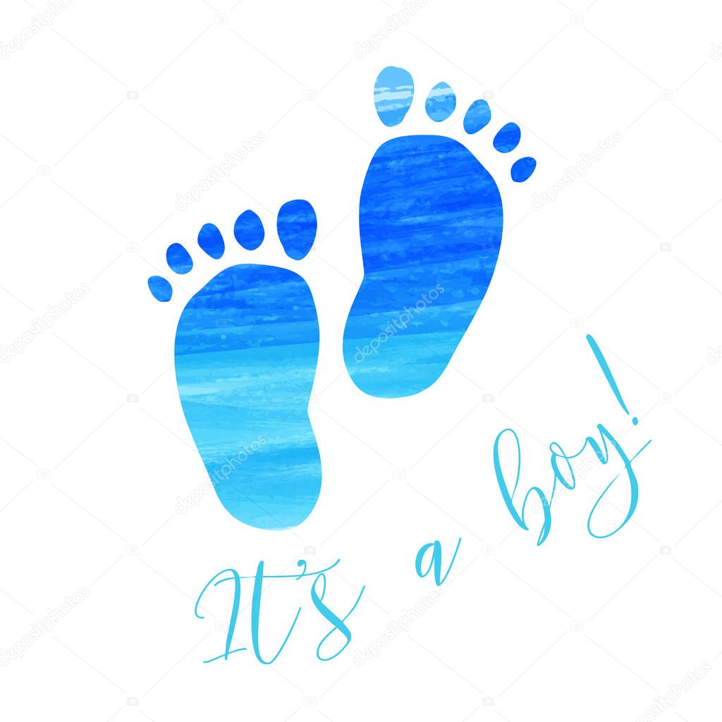 Baby gender reveal footprints