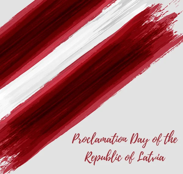 Dag van de proclamatie van de Republiek Letland-achtergrond — Stockvector