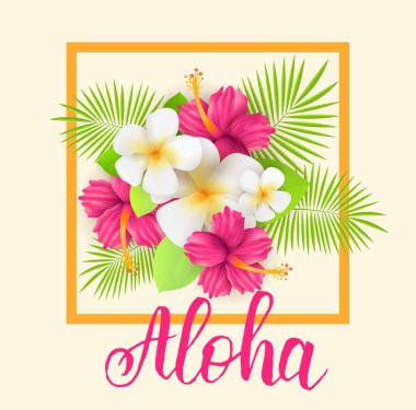 Çiçekli tropikal arka plan