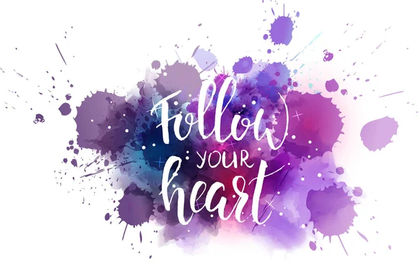 Följ ditt hjärta bakgrund — Stock vektor