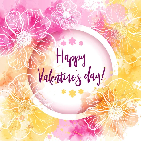 Tarjeta de felicitación del día de San Valentín — Vector de stock