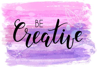 Watercolored arka plan üzerinde yazı