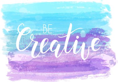 Watercolored arka plan üzerinde yazı