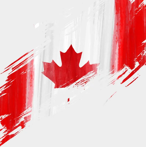 Grunge Canada flag background — Stock Vector