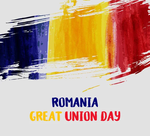 Rumania Gran historia del día de la Unión — Vector de stock