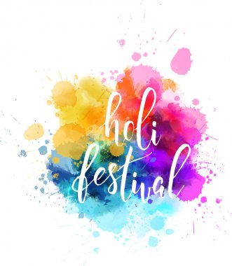 Renkli Holi festival suluboya splash arka plan