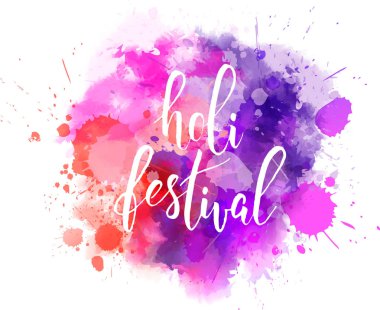Renkli Holi festival suluboya splash arka plan
