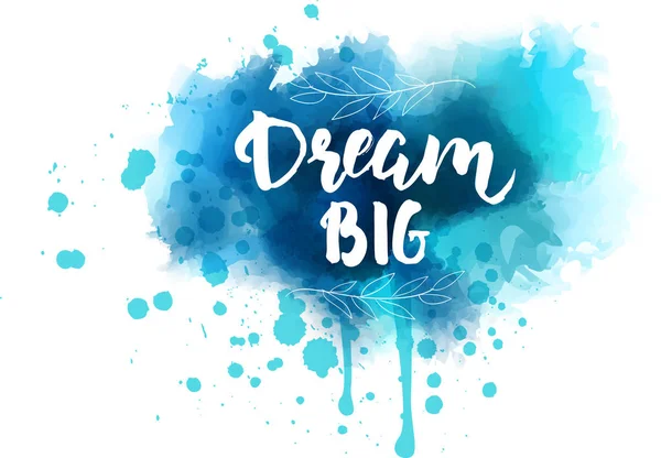 Rüya watercolored arka plan üzerinde büyük harflerle