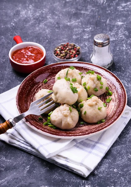 Georgian dumplings Khinkali — Stock Photo, Image