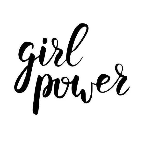 Girl Power moderne Kalligraphie — Stockvektor