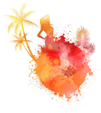 Yaz Partisi suluboya arka plan