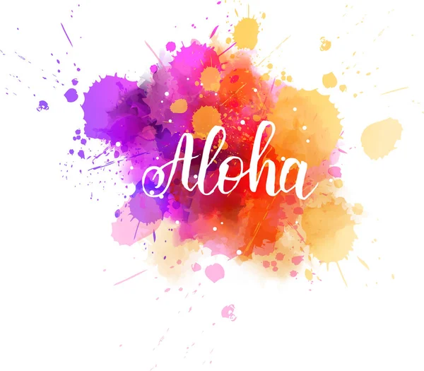 Aloha színes splash — Stock Vector