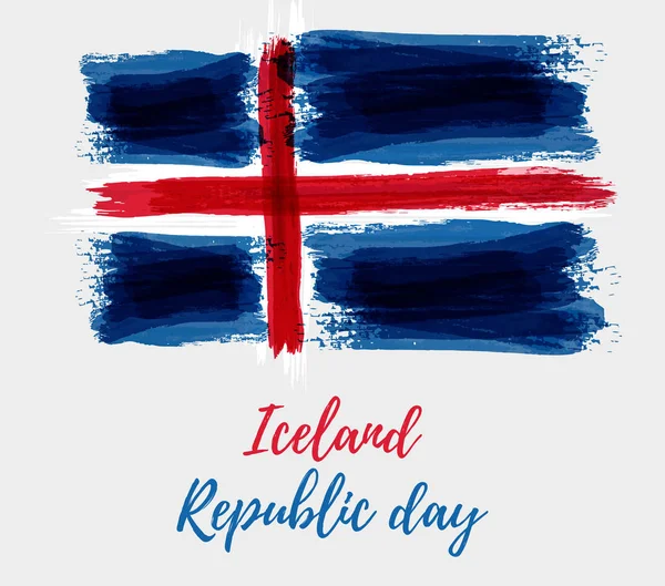 Islandia día de fondo — Archivo Imágenes Vectoriales