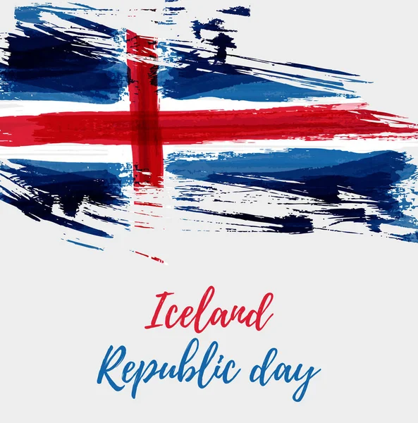 İzlanda Cumhuriyeti gün arka plan — Stok Vektör