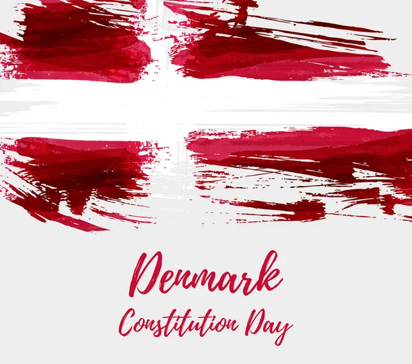 Danemark drapeau grunge fond — Image vectorielle