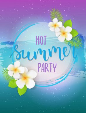 Sıcak yaz parti poster
