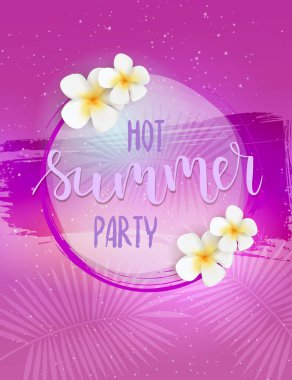 Sıcak yaz parti yatay poster