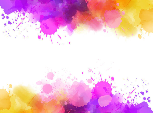 Abstract background with watercolor splashes
