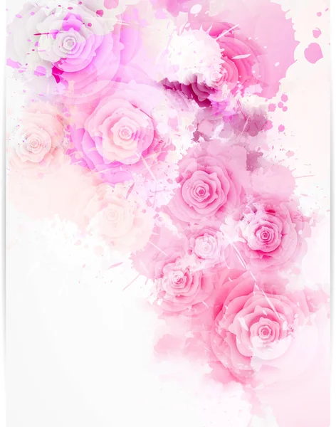 Fundo com rosas abstratas —  Vetores de Stock