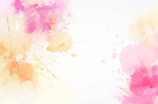 Watercolor abstract background with paint splashes. — Stock Vector