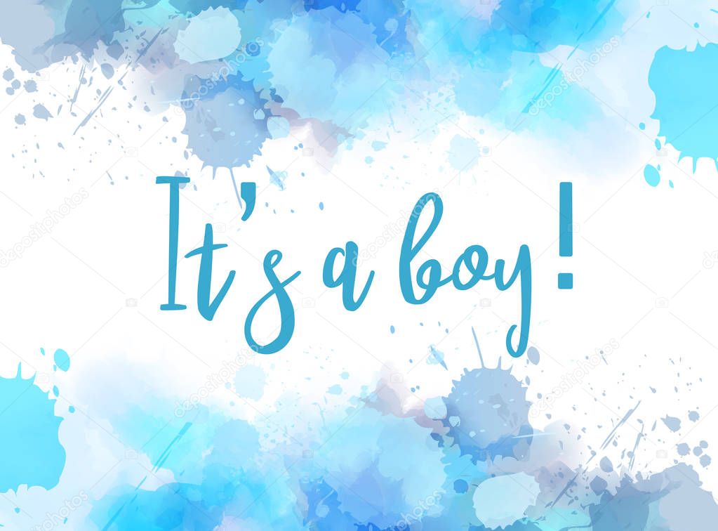 It's a boy watercolor background