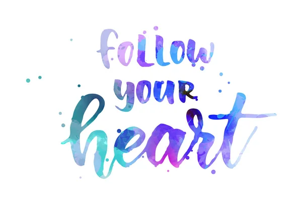 Suivez les lettres de votre cœur — Image vectorielle