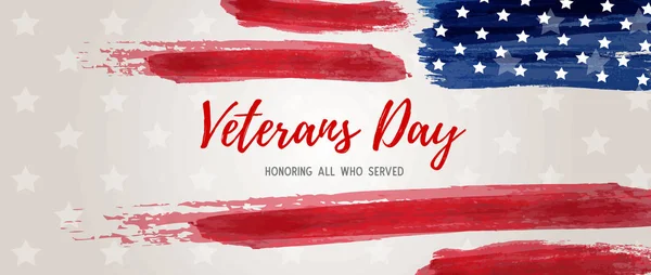 Banner do dia dos veteranos dos EUA —  Vetores de Stock