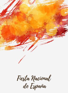 Soyut grunge İspanya bayrağı fırçaladı