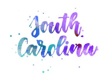 Güney Carolina suluboya el yazısı harfler