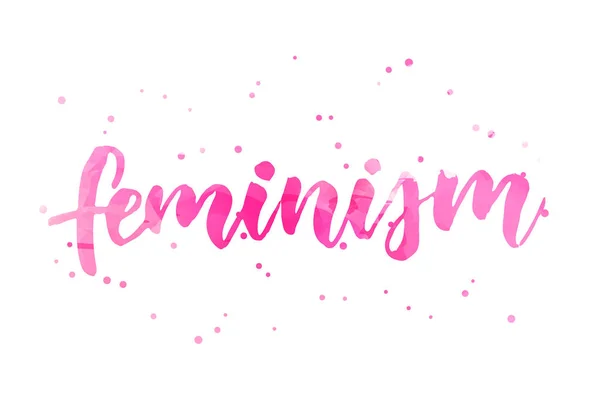 Feminismus - ručně psané písmo — Stockový vektor