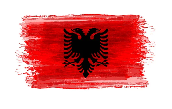 Vlajka Albánie grunge — Stockový vektor
