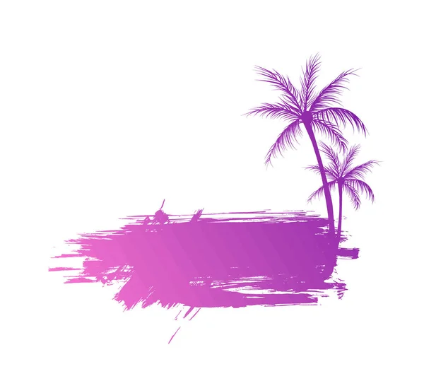 Abstract travel background with palms — 스톡 벡터