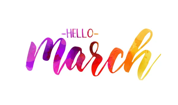 Hello March bettering - tavaszi koncepció háttér — Stock Vector